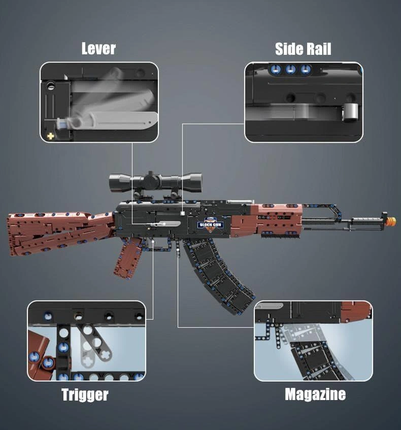 Build Your Own Legendary AK-47 Building Block Gun Set!