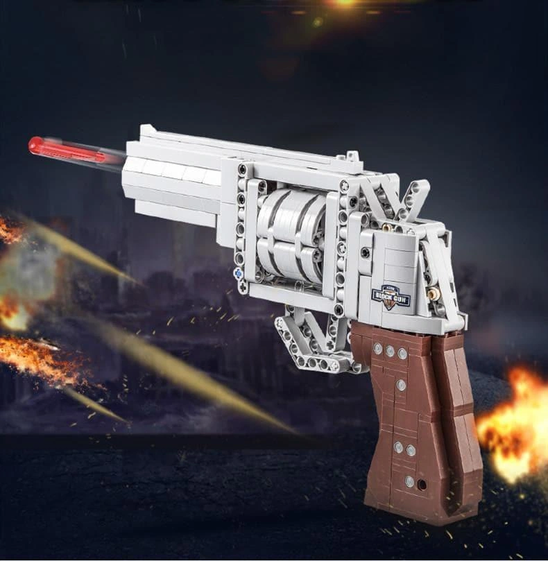 Build Your Dream Colt Revolver: 1:1 Scale Building Block Gun Set!